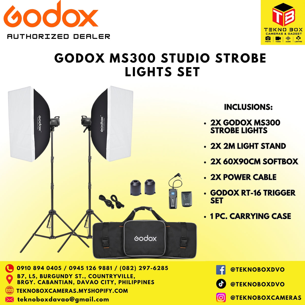 Godox MS300 Studio Strobe Lights Set