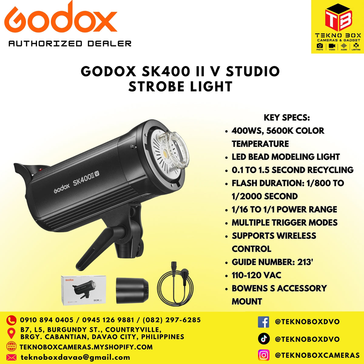 Godox SK400 II V Strobe Light