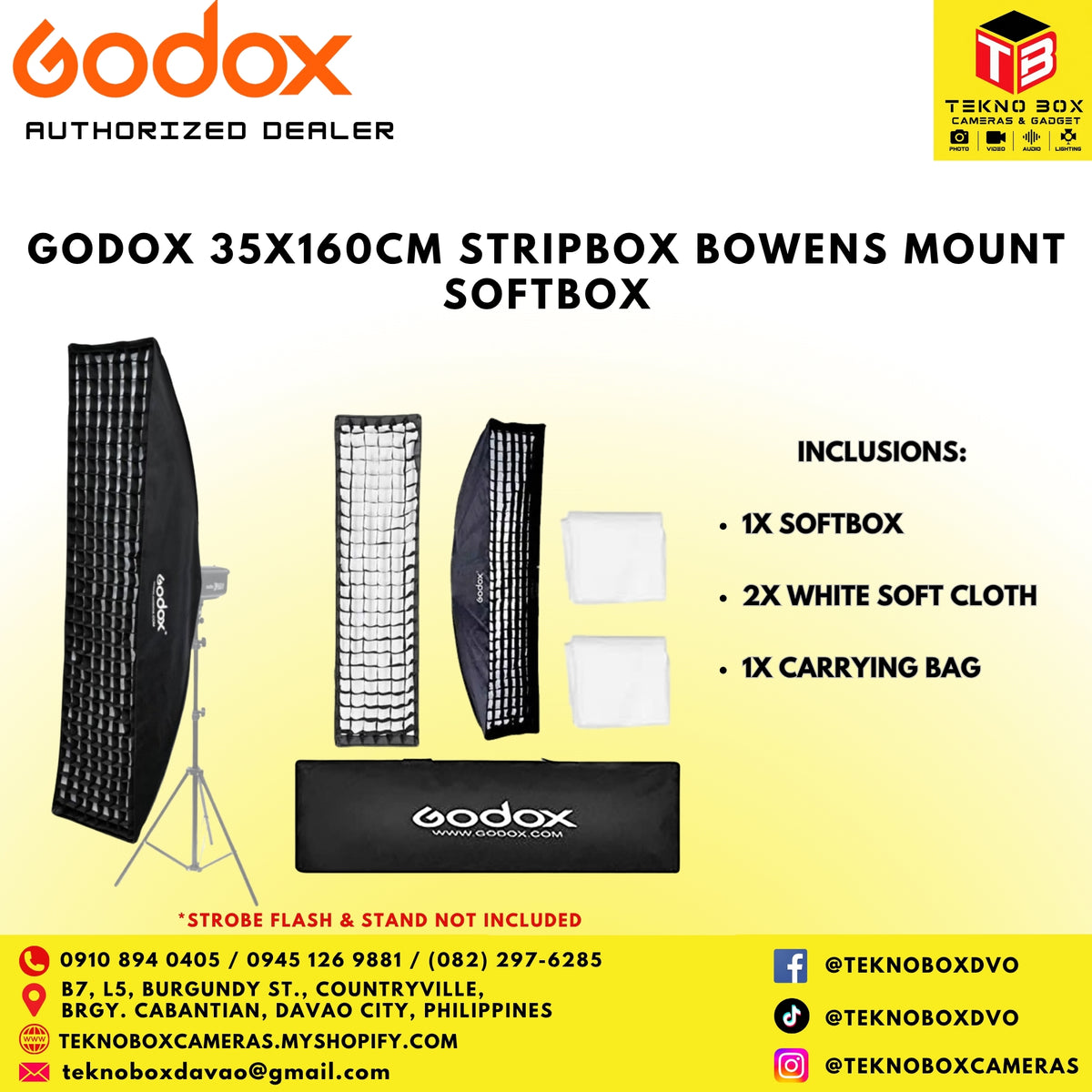 Godox 35x160cm Stripbox  Bowens Mount Softbox