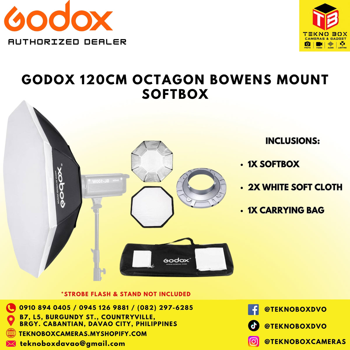 Godox 120cm Octagon  Bowens Mount Softbox
