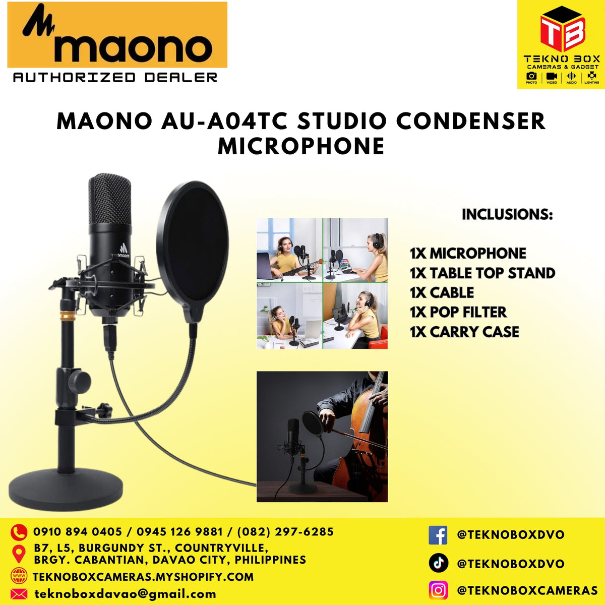 Brand new MAONO AU-A04TC Studio Condenser Microphone