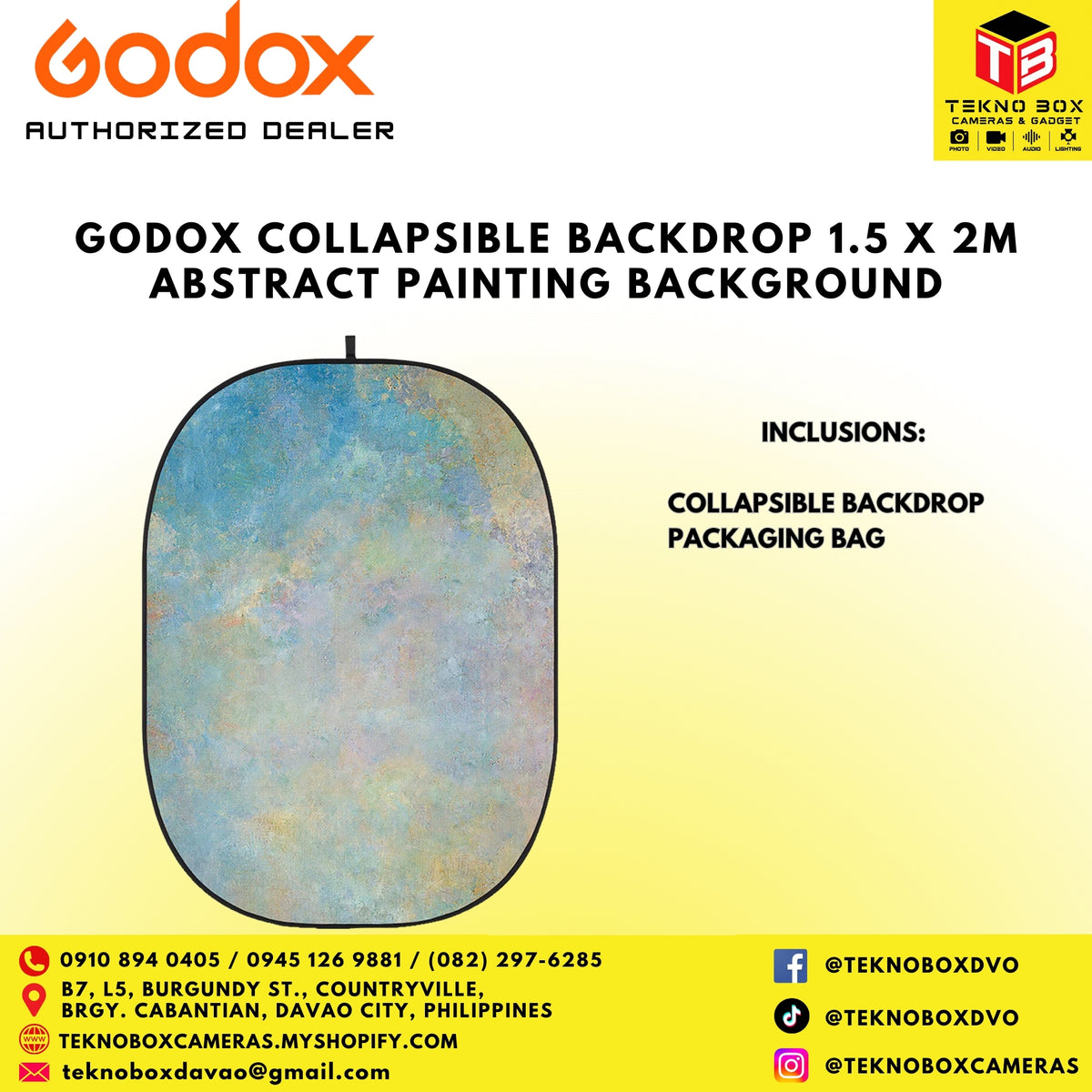 Godox Collapsible Backdrop 1.5 x 2m Abstract Painting Background