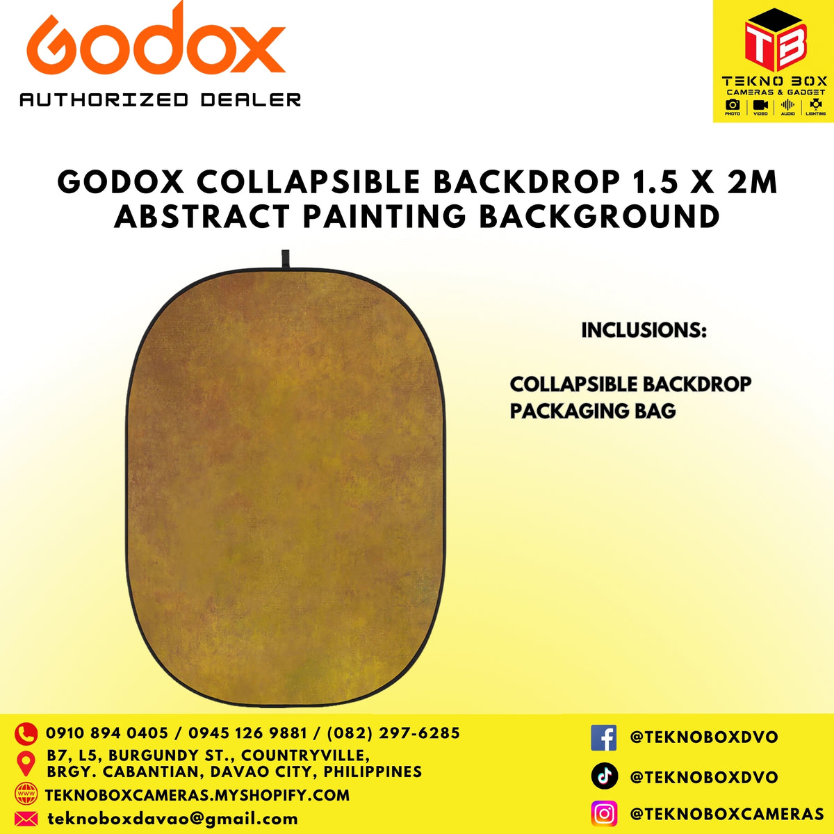 Godox Collapsible Backdrop 1.5 x 2m Abstract Painting Background