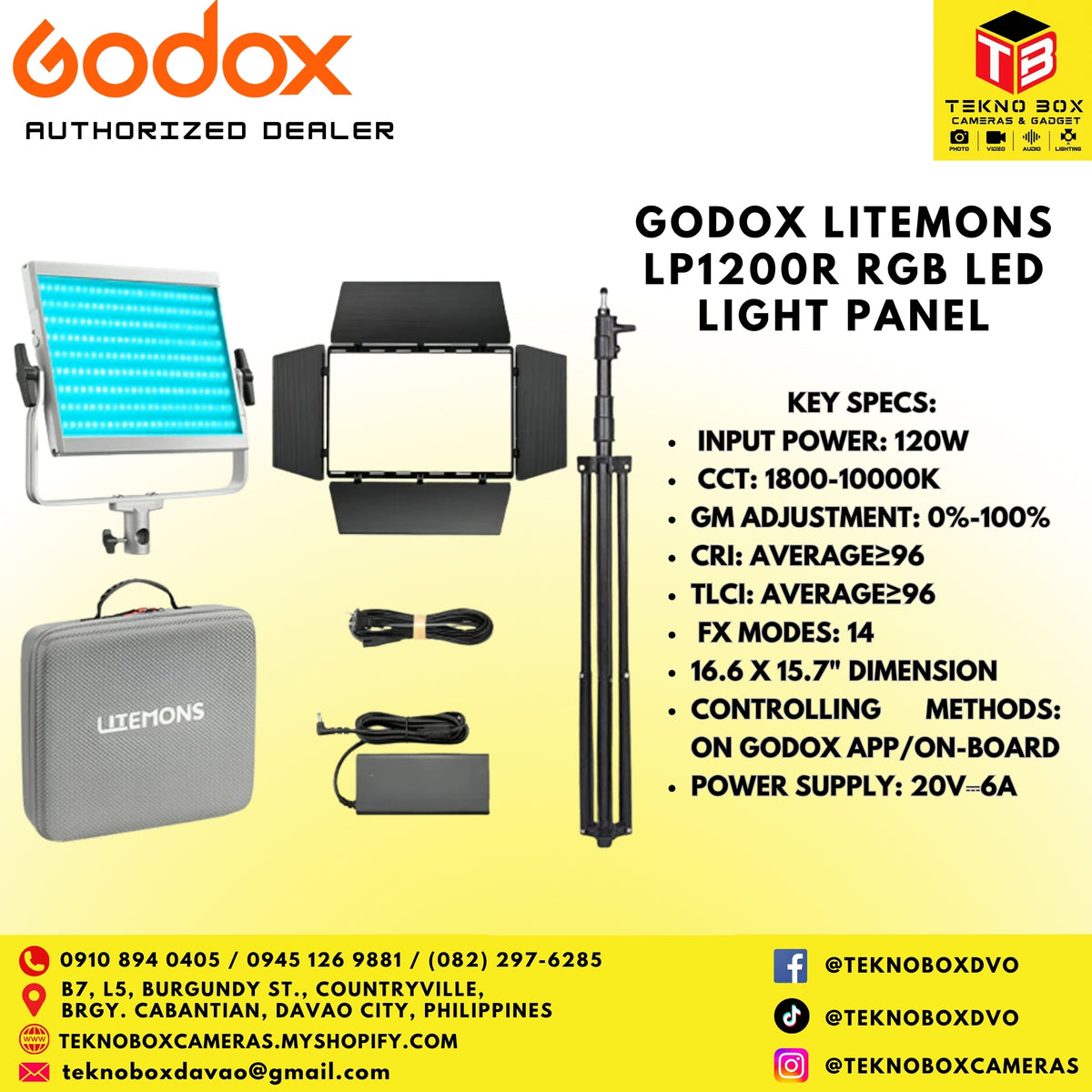 Godox Litemons LP1200R RGB Led Light Panel