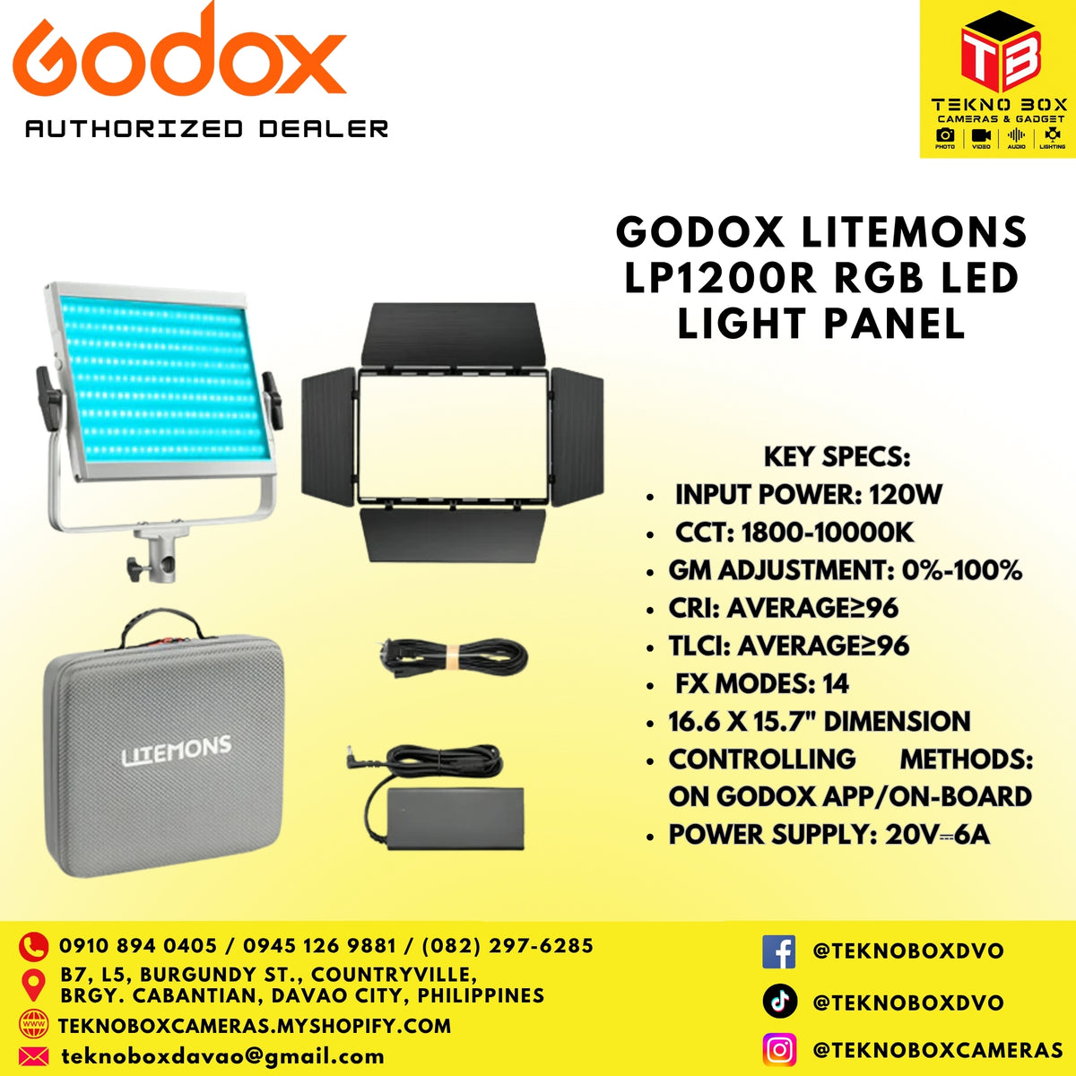 Godox Litemons LP1200R RGB Led Light Panel