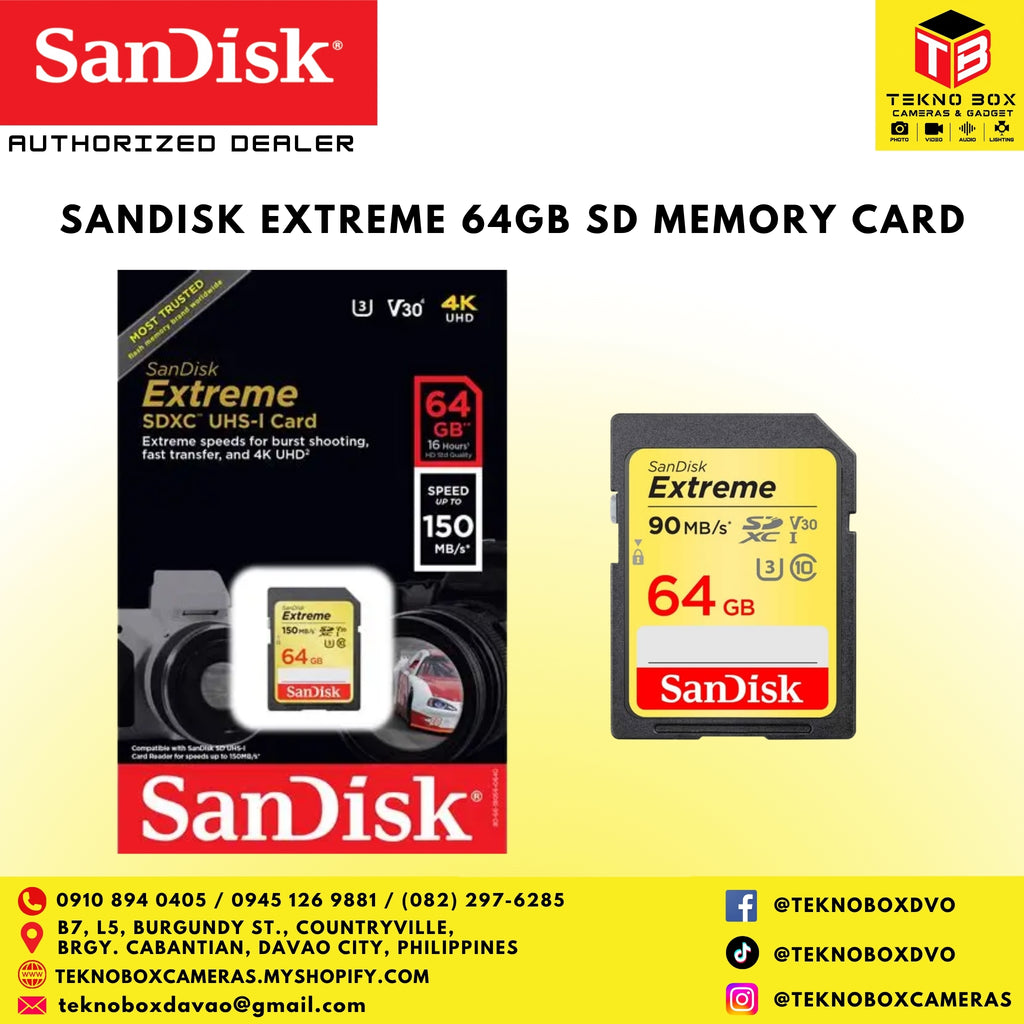 Sandisk Extreme 64GB SD Memory Card