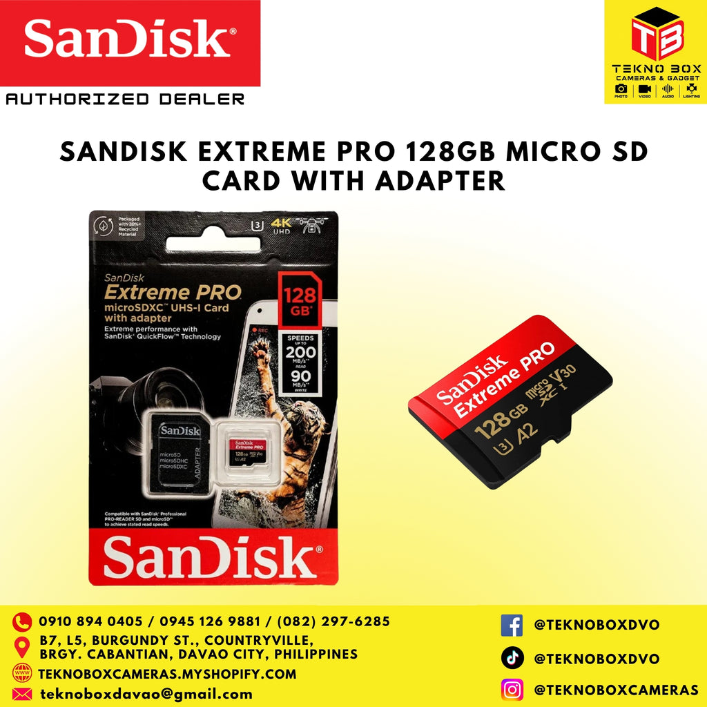 Sandisk Extreme Pro 128GB Micro SD Card with adapter