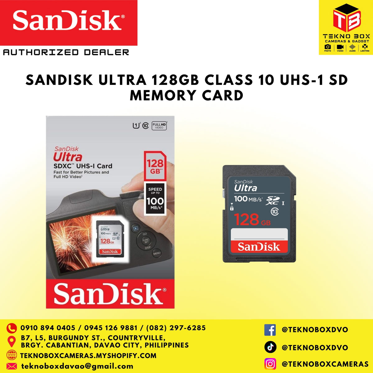 Sandisk Ultra 128gb Class 10 UHS-1 SD Memory Card