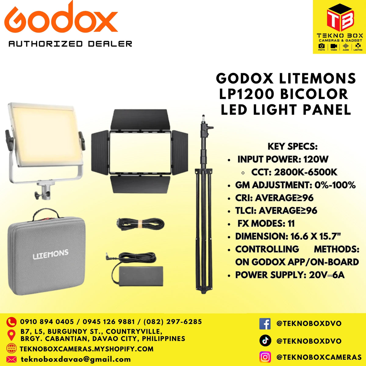 Godox Litemons LP1200 BiColor Led Light Panel