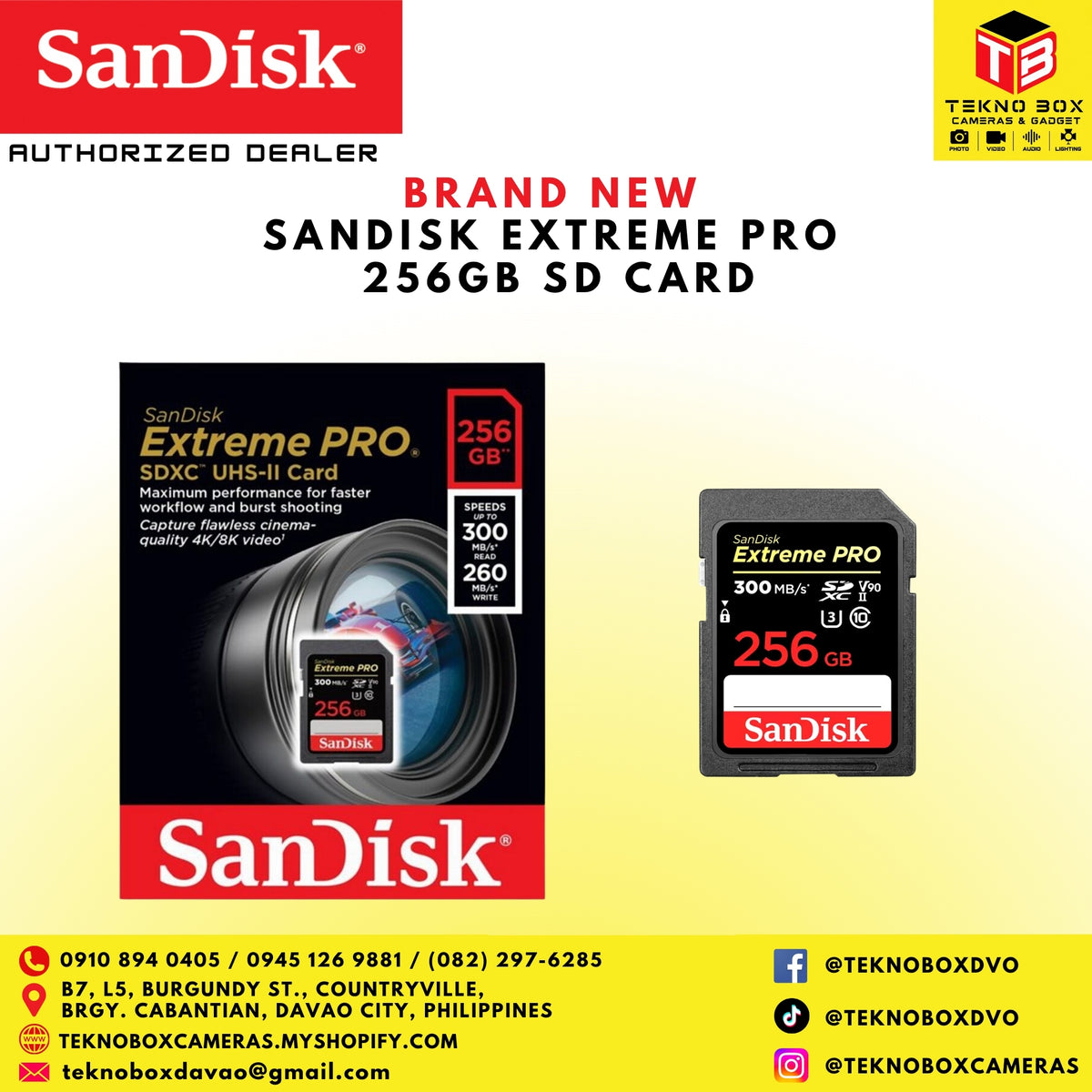 Sandisk Extreme Pro 256GB SD Card