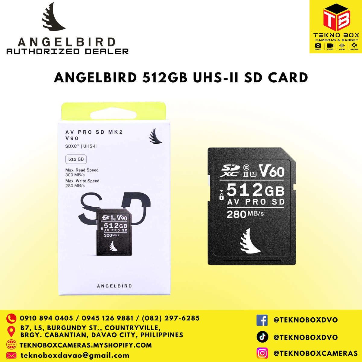 Brand New Angelbird 512gb UHS-II SD Card