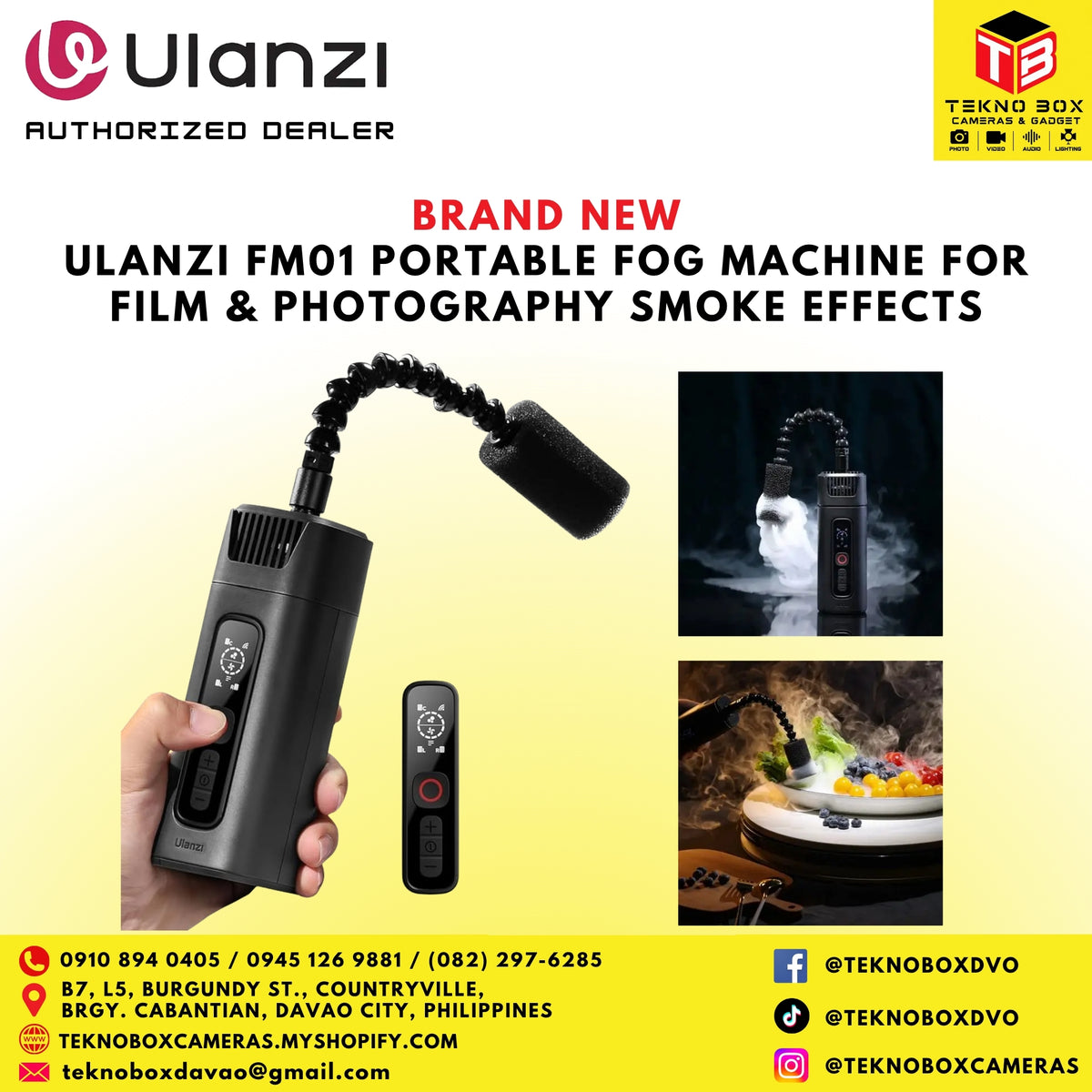 Ulanzi FM01 Portable Fog Machine for Film & Photography Smoke Effects