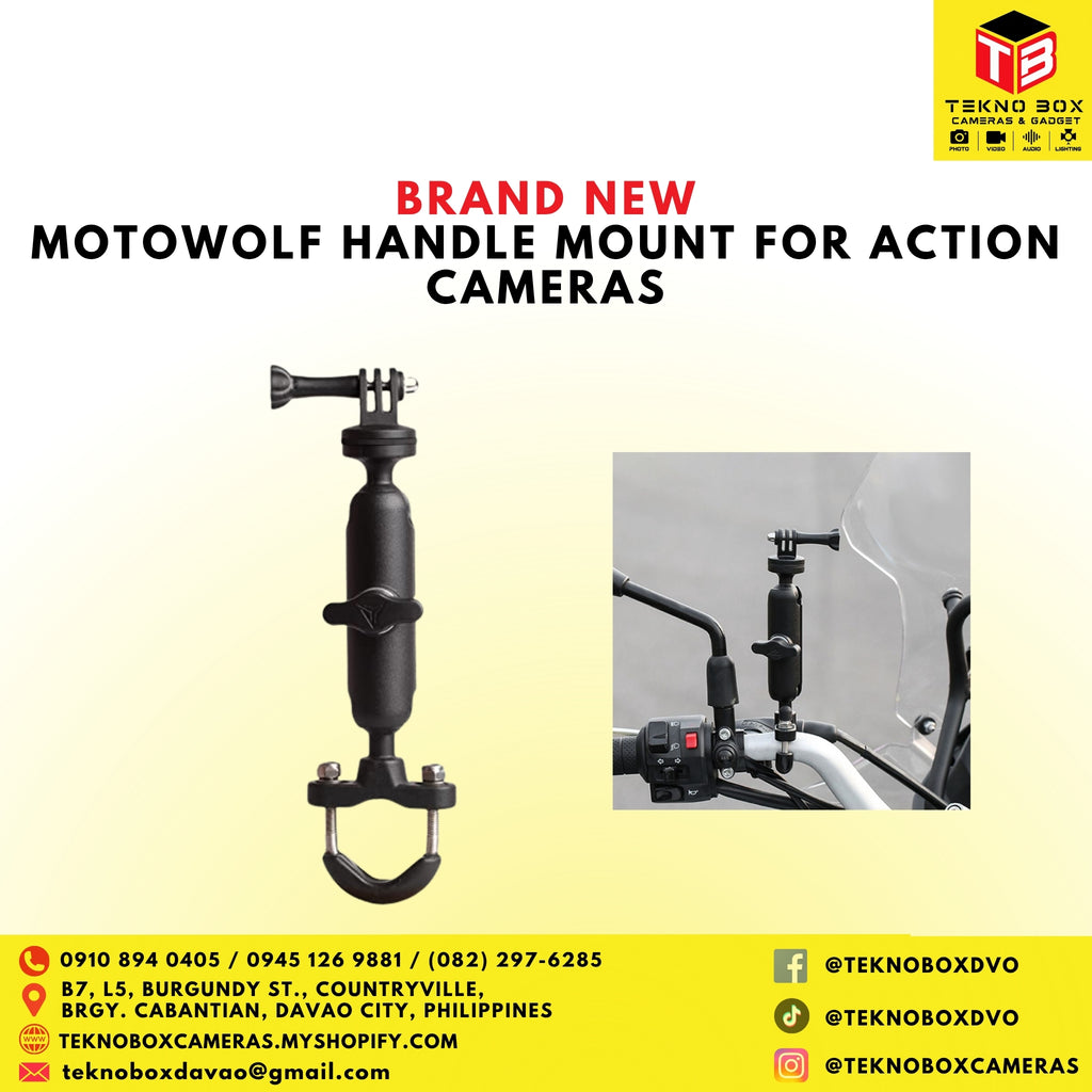 Motowolf Handlebar Mount for Action Cameras