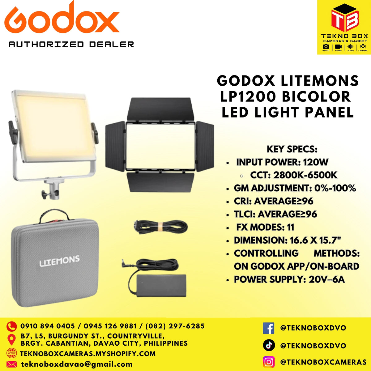 Godox Litemons LP1200 BiColor Led Light Panel