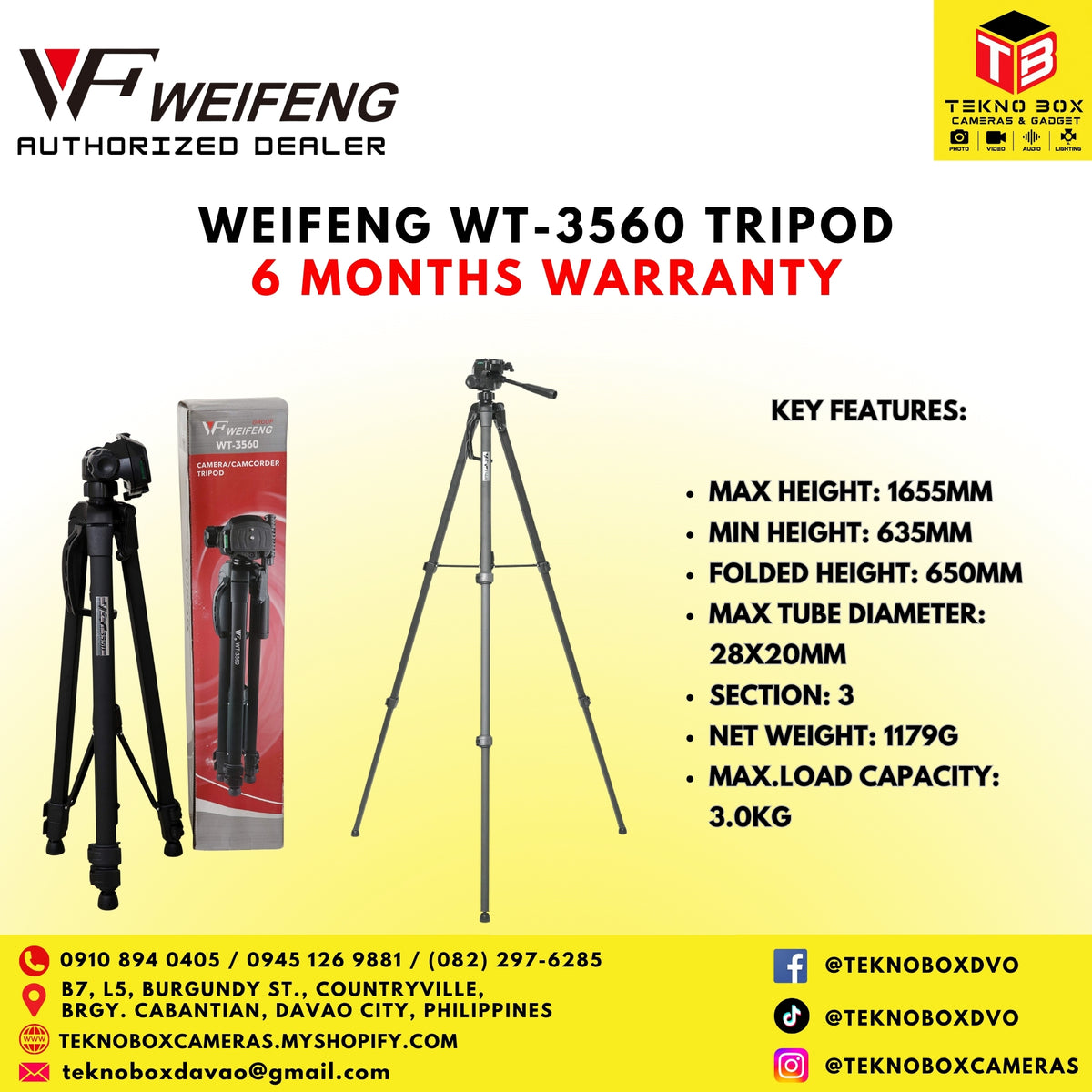 Weifeng WT-3560S Tripod