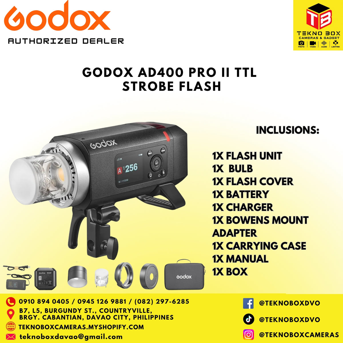 Godox AD400 Pro II TTL Strobe Flash