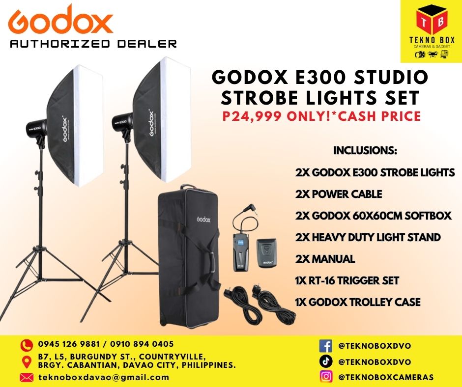 Brand new Godox E300 Studio Strobe Lights Set