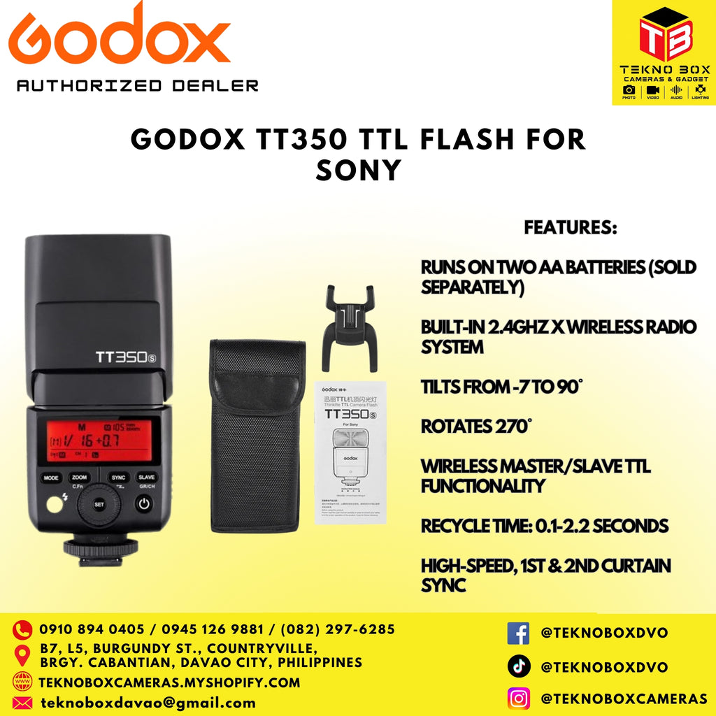 Godox TT350 Mini Thinklite TTL Flash for Sony Cameras