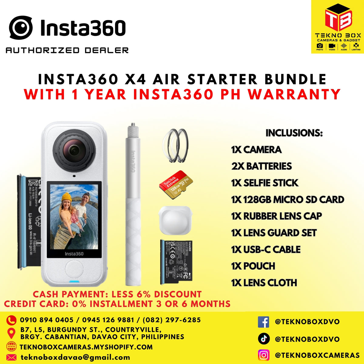 Insta360 X4 Air Starter Bundle (White)