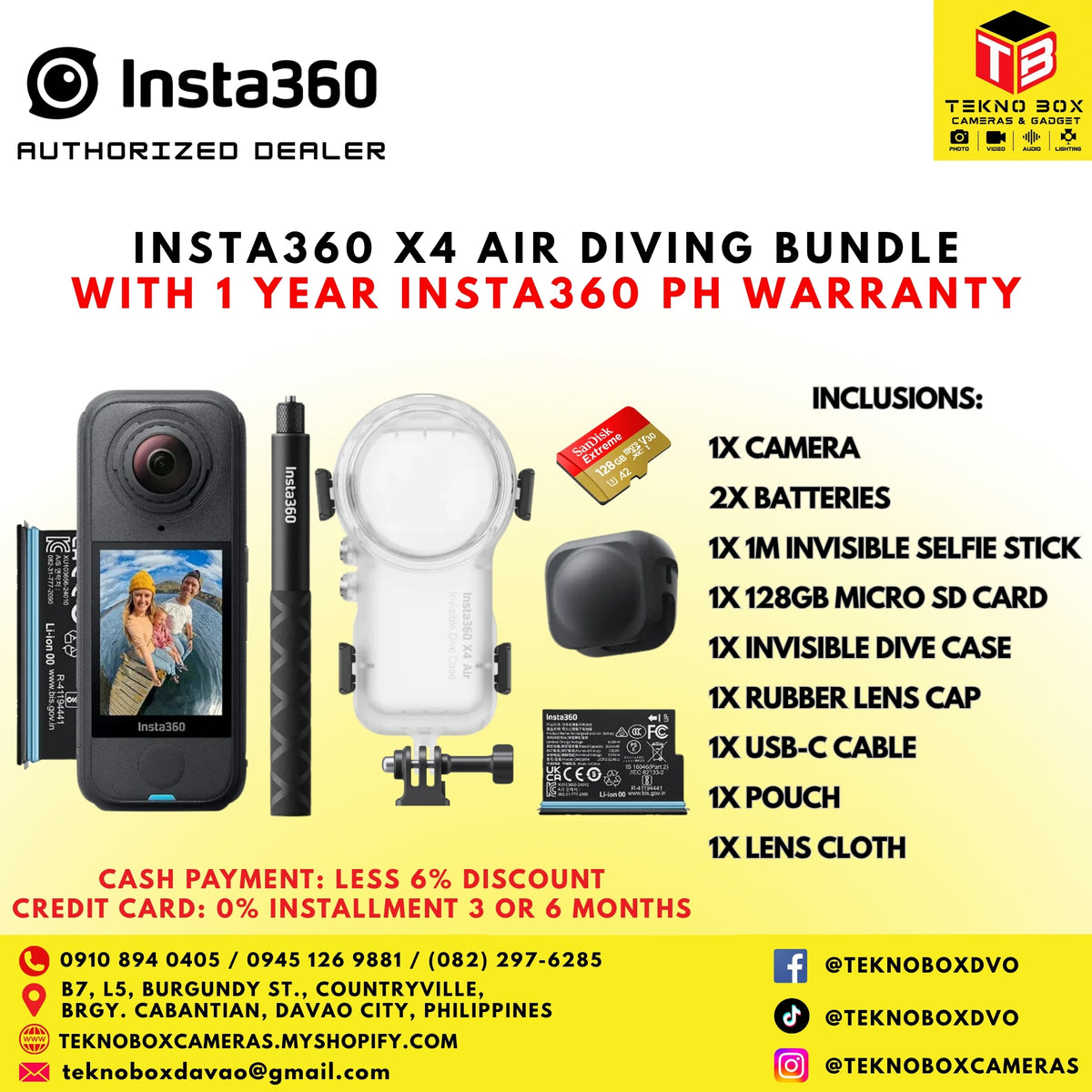 Insta360 X4 Air Diving Bundle (Black)