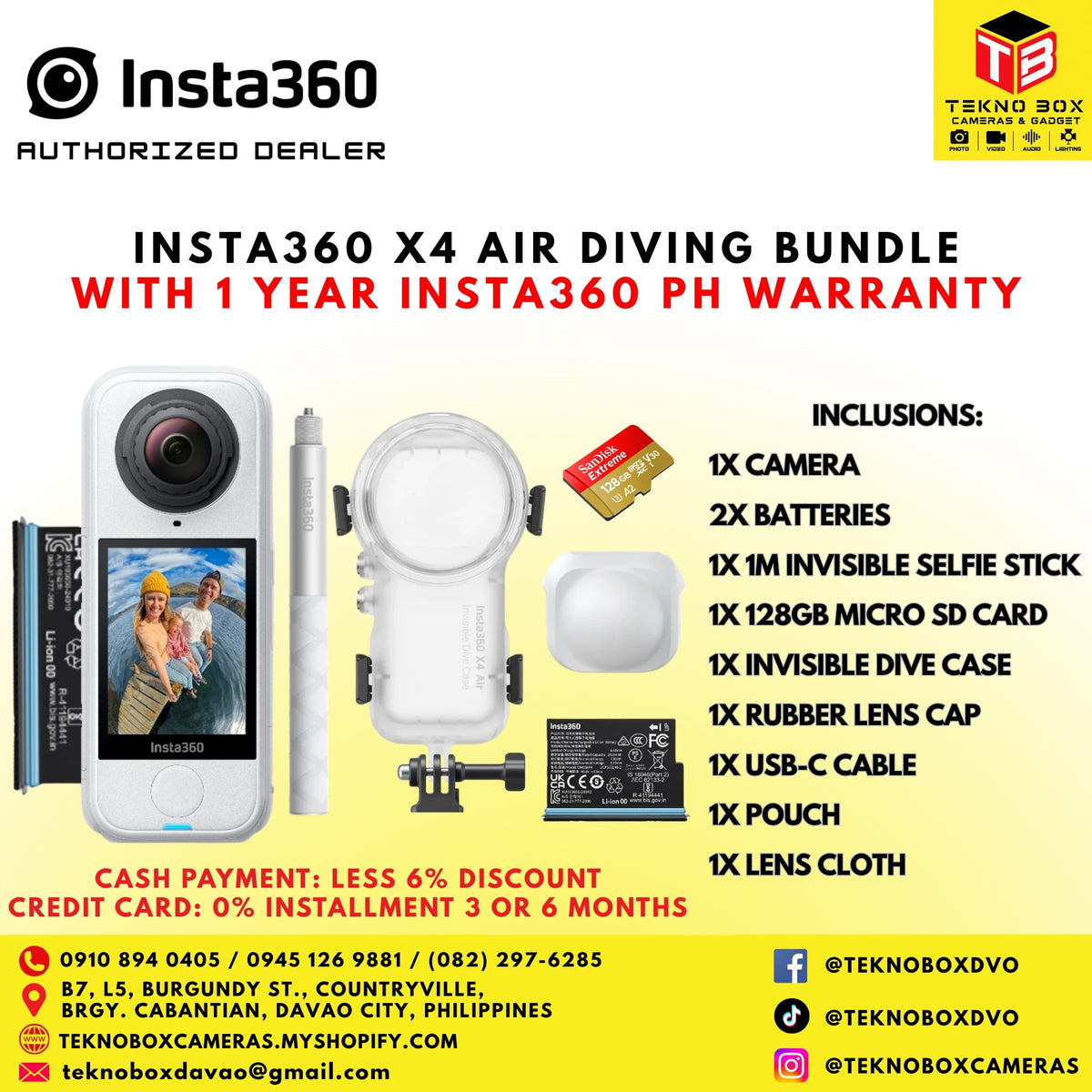 Insta360 X4 Air Diving Bundle (White)
