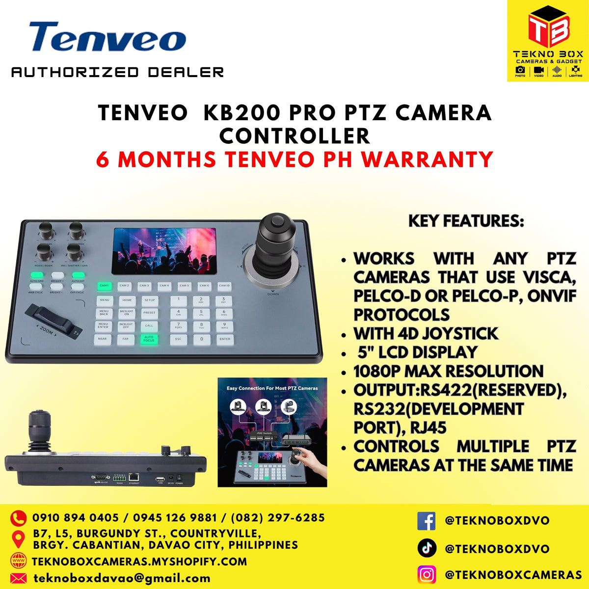 Tenveo KB200 Pro PTZ Camera Controller