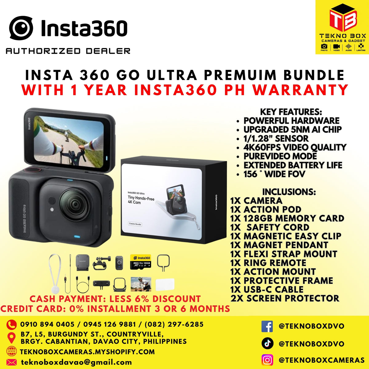 Brand New Insta360 GO Ultra Premium Bundle