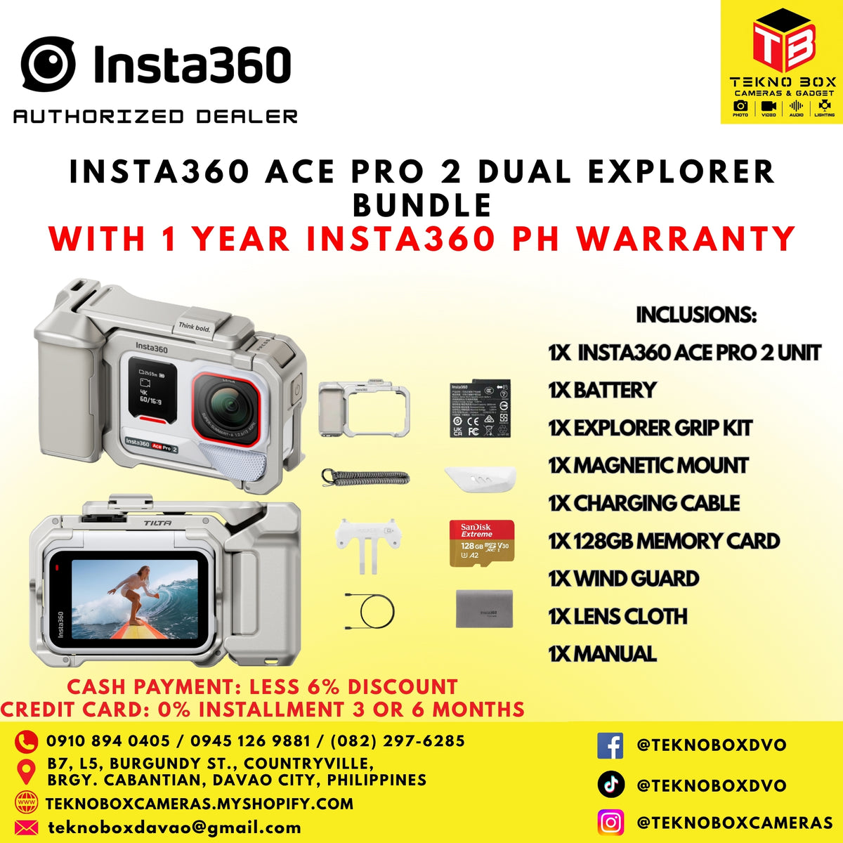 Insta360 Ace Pro 2 Explorer Bundle (White)
