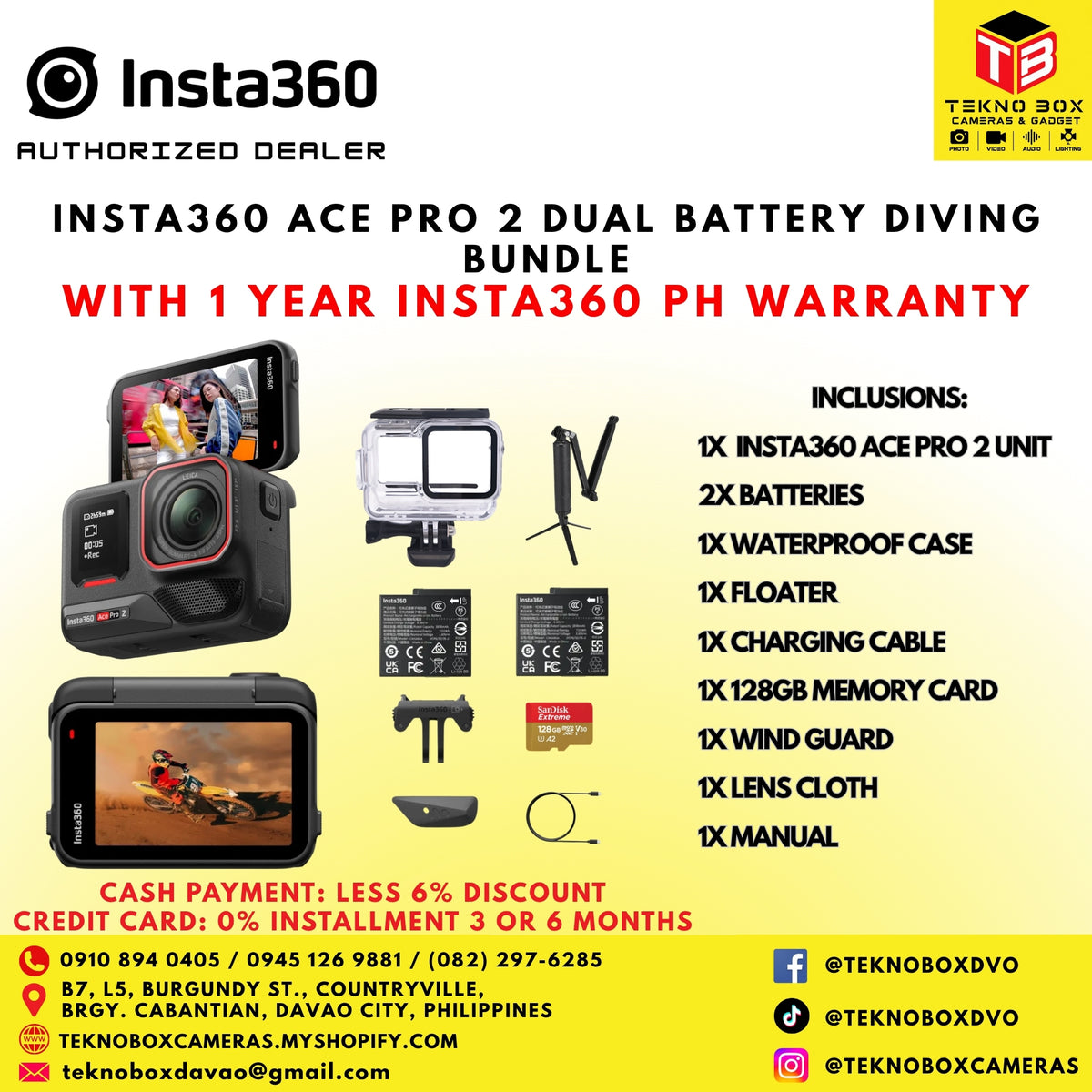 Insta360 Ace Pro 2 Dual Battery Diving Bundle