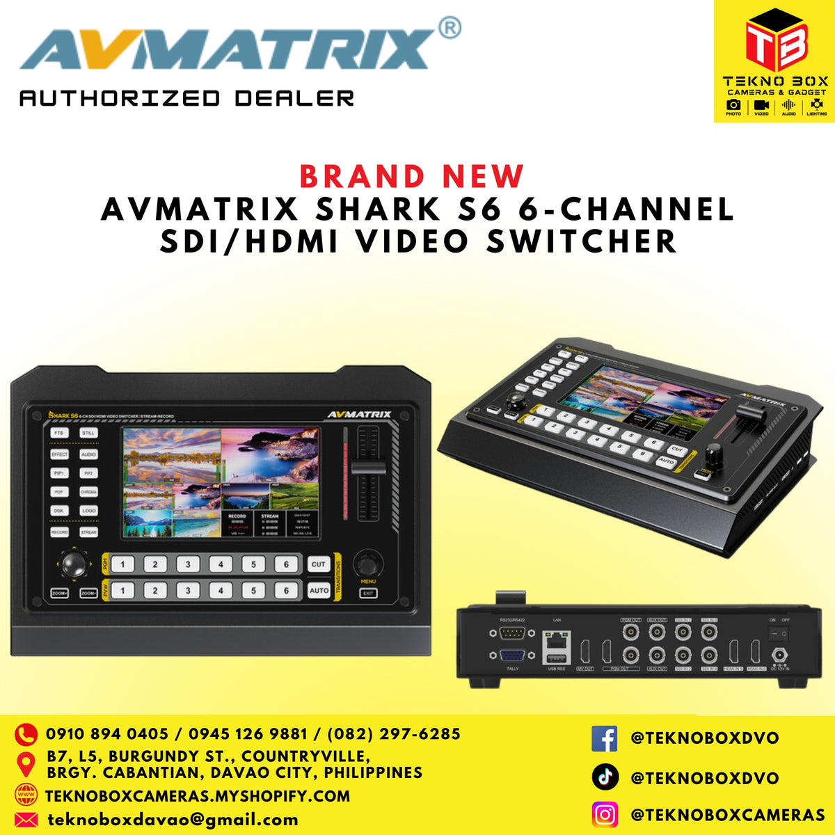 Avmatrix Shark S6 6-Channel SDI/HDMI Video Switcher