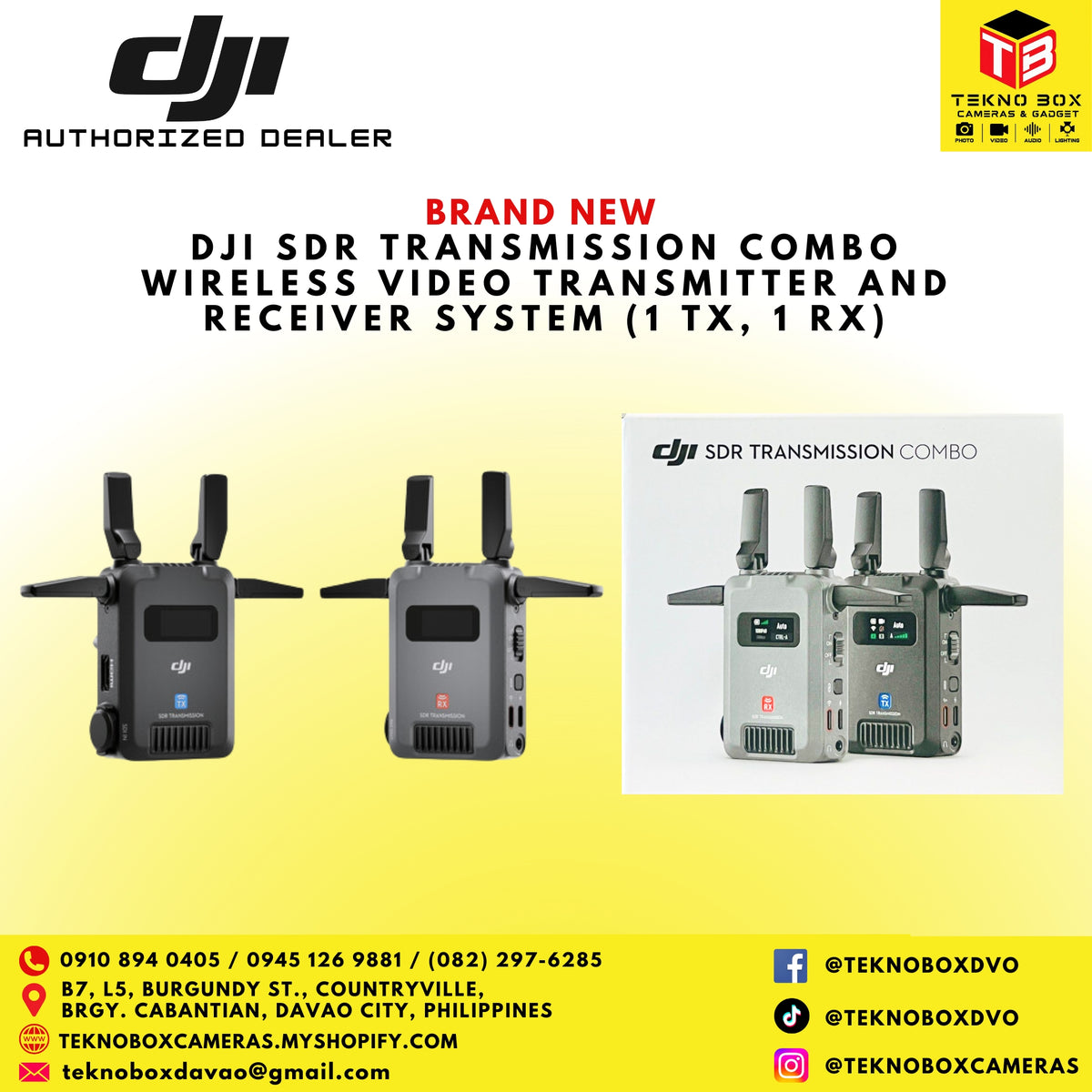 DJI SDR TRANSMISSION COMBO WIRELESS VIDEO TRANSMITTER AND RECEIVER SYSTEM (1 TX, 1 RX)