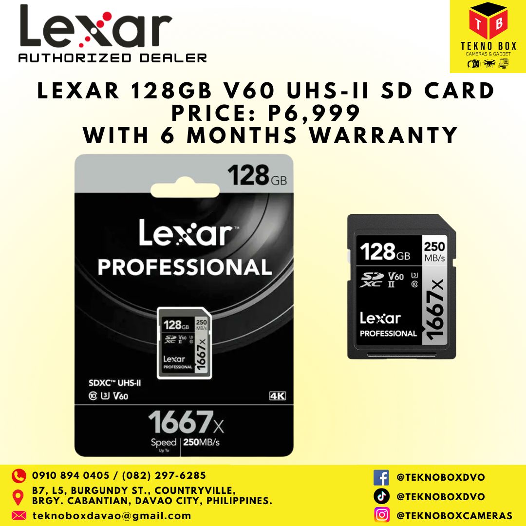 Lexar 128GB V60 UHS-II SD CARD
