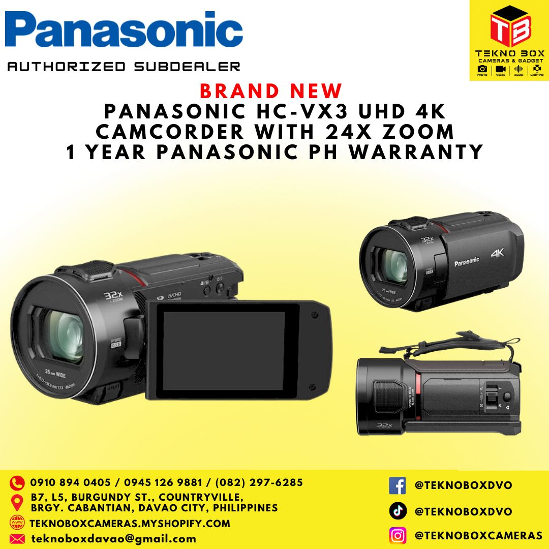 Panasonic HC-VX3 UHD 4K Camcorder
