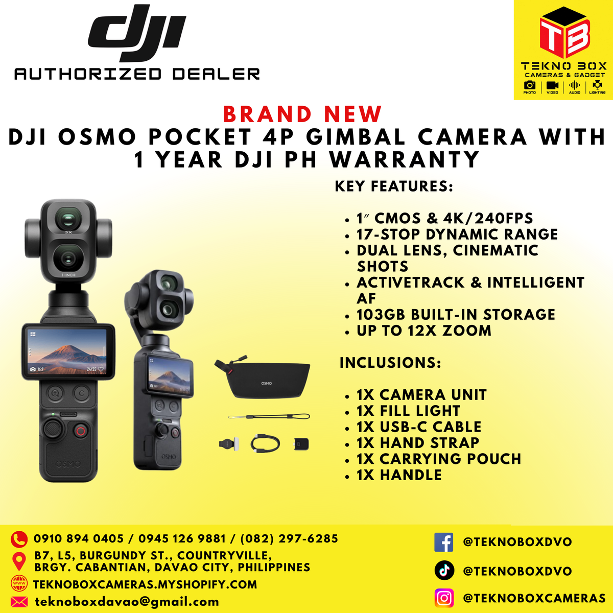 DJI Osmo Pocket 4P Gimbal Camera