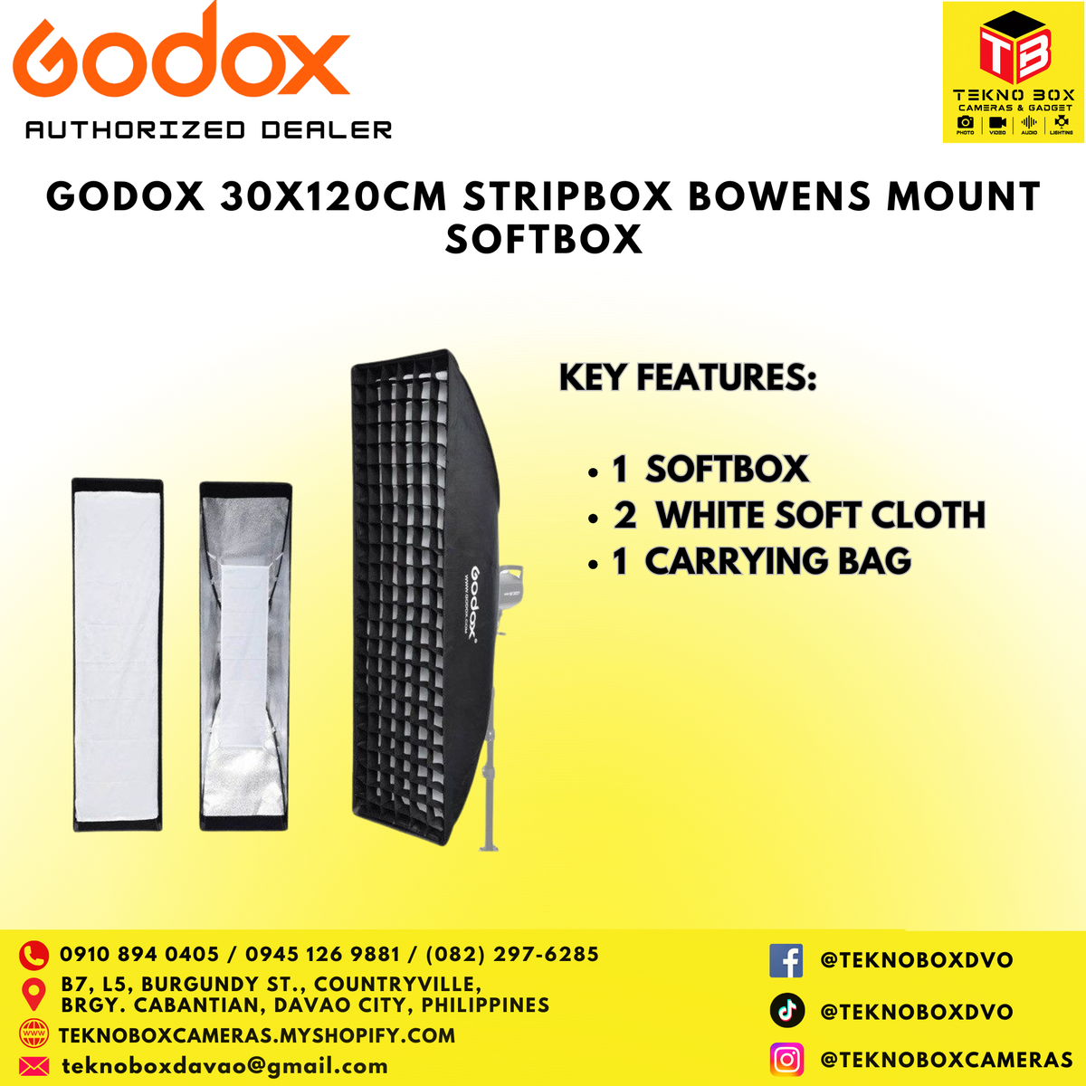 Godox 30x120cm Stripbox Bowens Mount Softbox