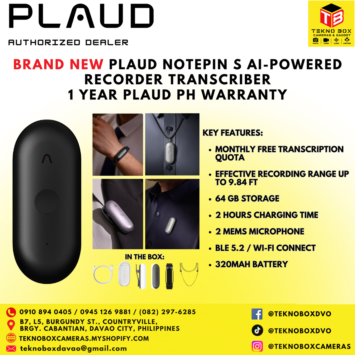Plaud AI Notepin S AI-Powered Recorder Transcriber
