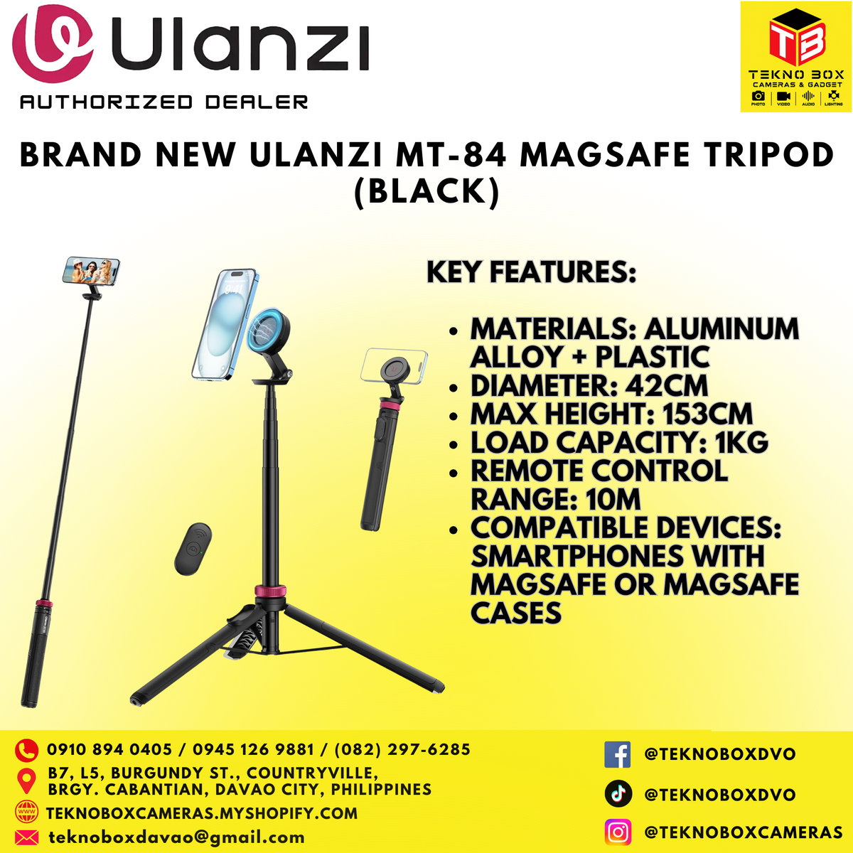 Ulanzi MT-84 Magsafe Tripod (Black)