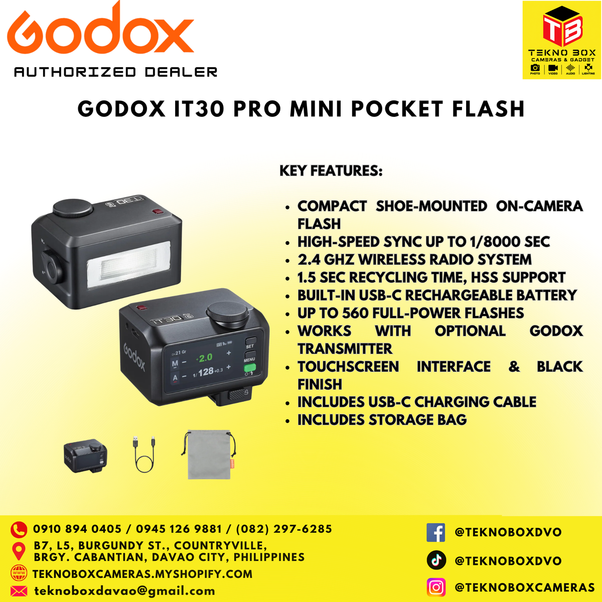 Godox IT30 Pro Mini Pocket Flash