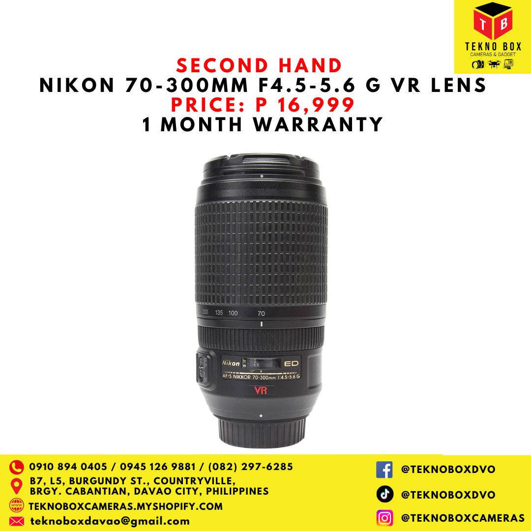 Nikon 70-300mm F4.5-5.6 G VR Lens