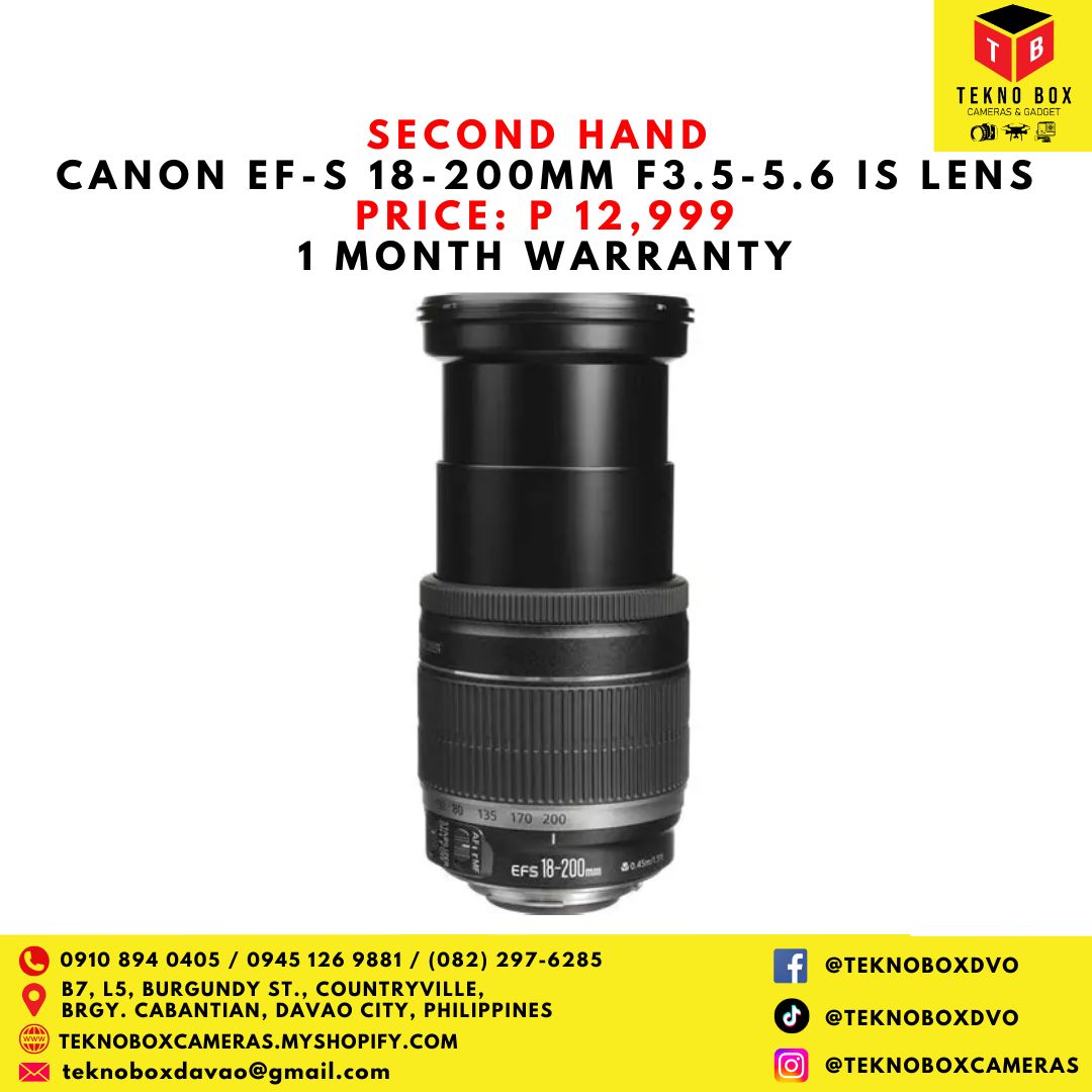 Canon EF-S 18-200mm F3.5-5.6 IS Lens