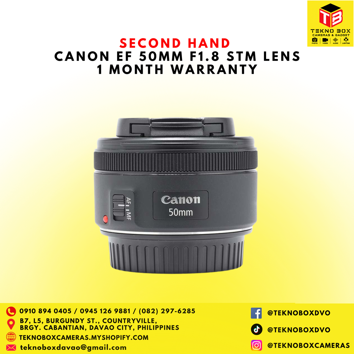 Canon EF 50mm F1.8 STM Lens