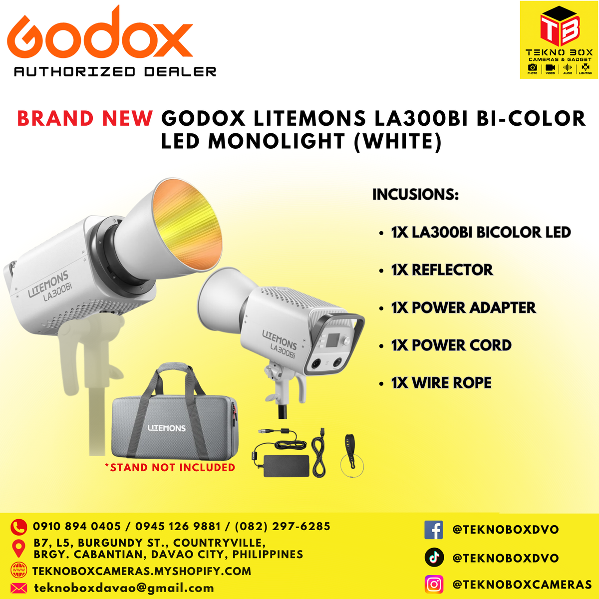 Godox Litemons LA300Bi Bi-Color LED Monolight (White)