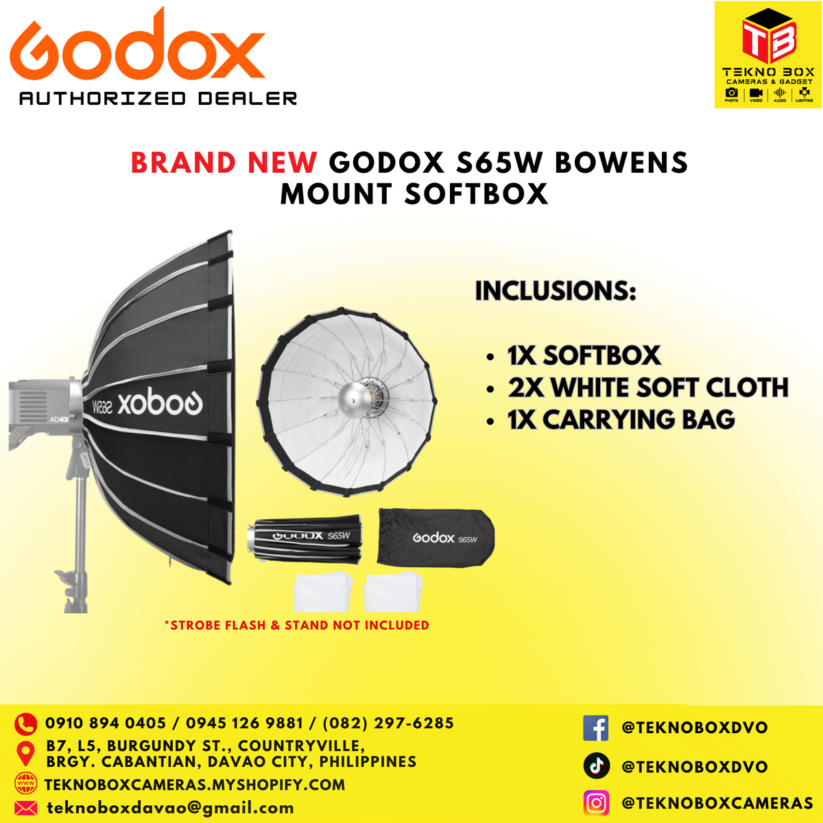 Godox S65W Bowens Mount Softbox
