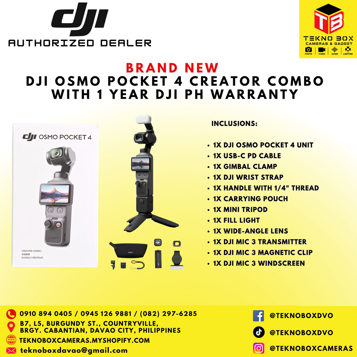 DJI Osmo Pocket 4 Creator Combo