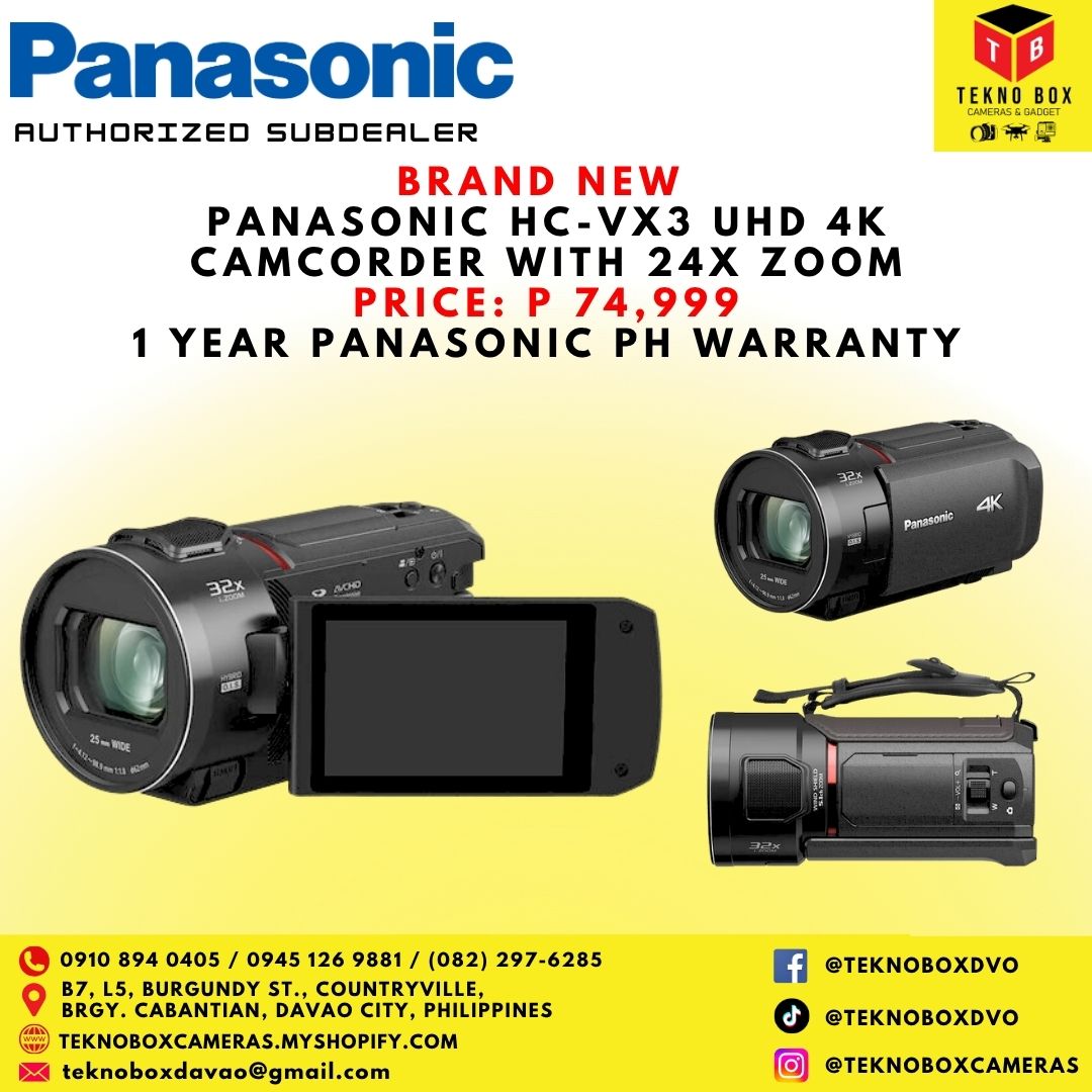 Panasonic HC-VX3 UHD 4K Camcorder