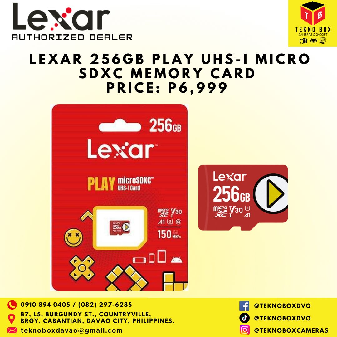 Lexar 256GB Play UHS-I Micro SDXC Memory Card