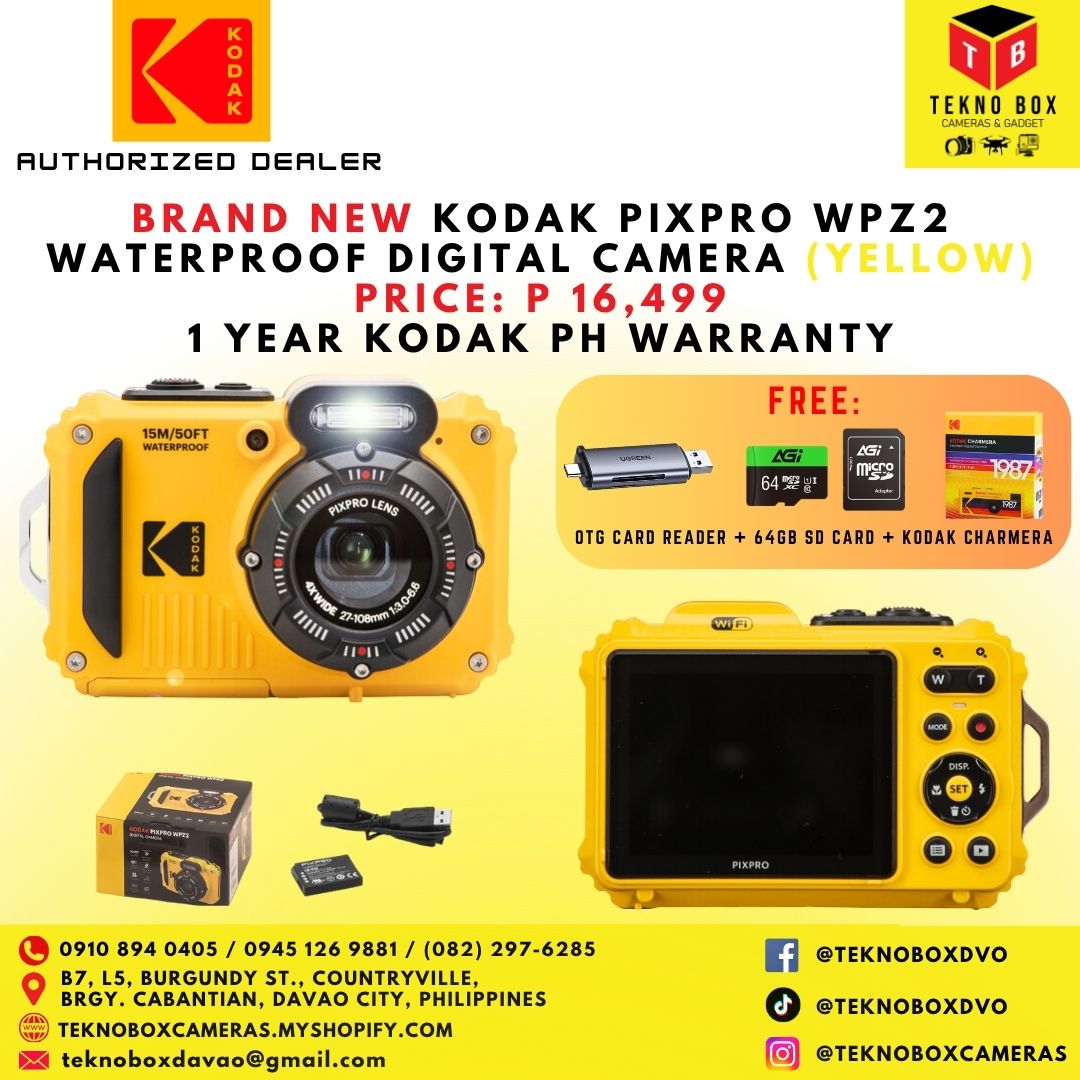 Kodak Pixpro WPZ2 Waterproof Point-And-Shoot Digital Camera (Yellow)