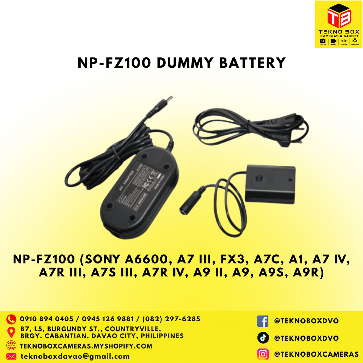 NP-FZ100 Dummy Battery
