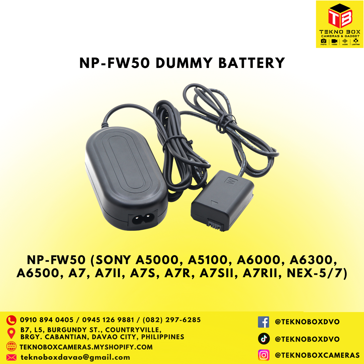 NP-FW50 Dummy Battery