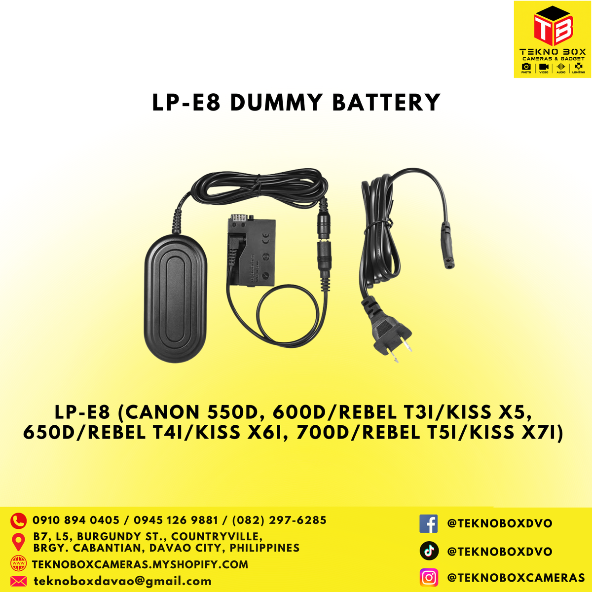 LP-E8 Dummy Battery